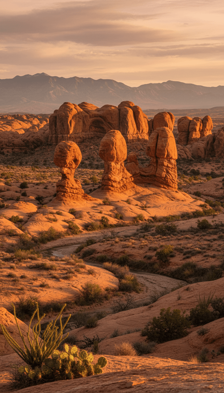 Desert destination with natural formations