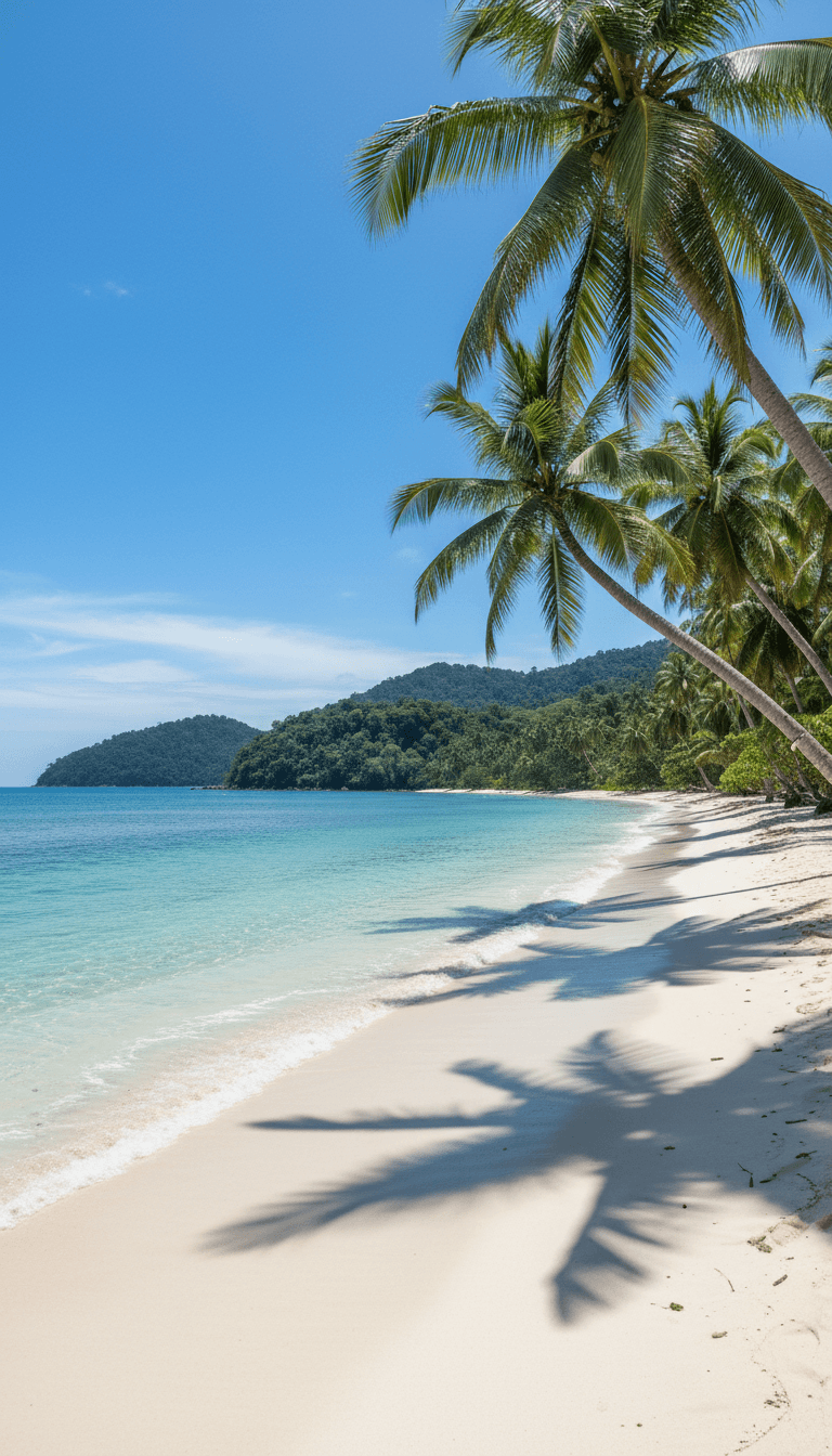 Coastal beach destination with clear water