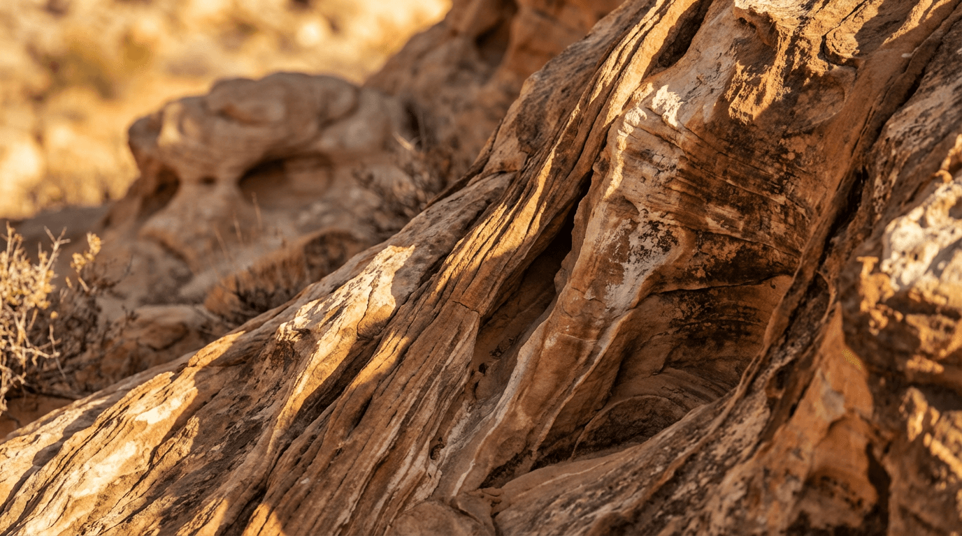 Red rock formations and desert scenery